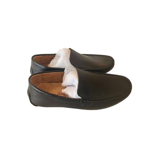 Massimo Matteo Venetian Driver Black Loafers – Sleek & Sophisticated, Size 8M - Picture 2 of 6